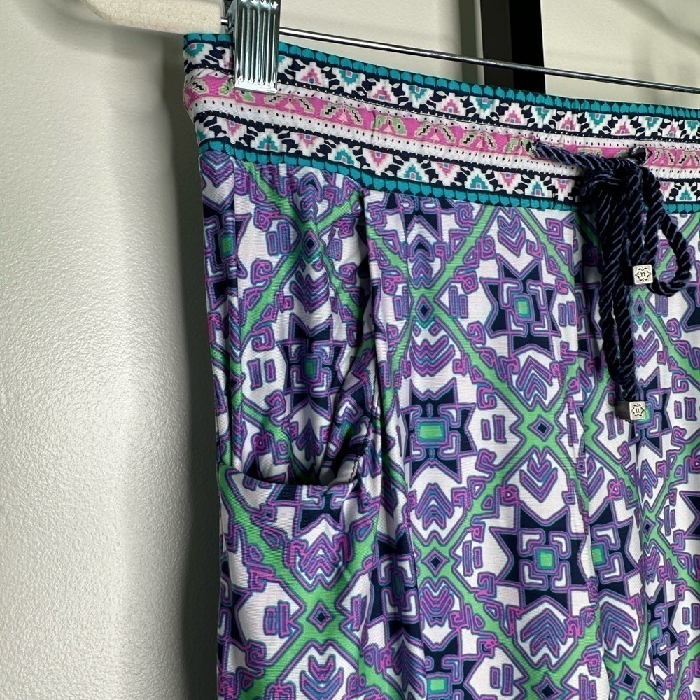 Nanette Lepore Women Mallorca Beach Pant in Emerald - Wide Leg - Picture 5 of 6